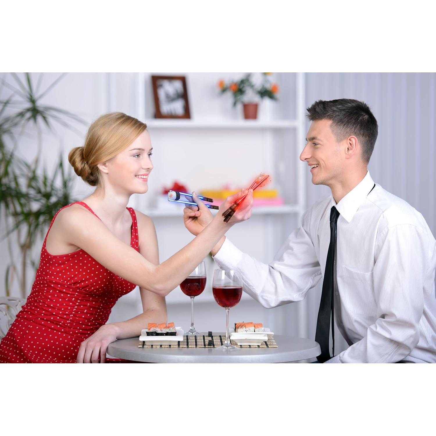 Palillos de Luz LED ChopSabers Rojo 1 Par Divertidos