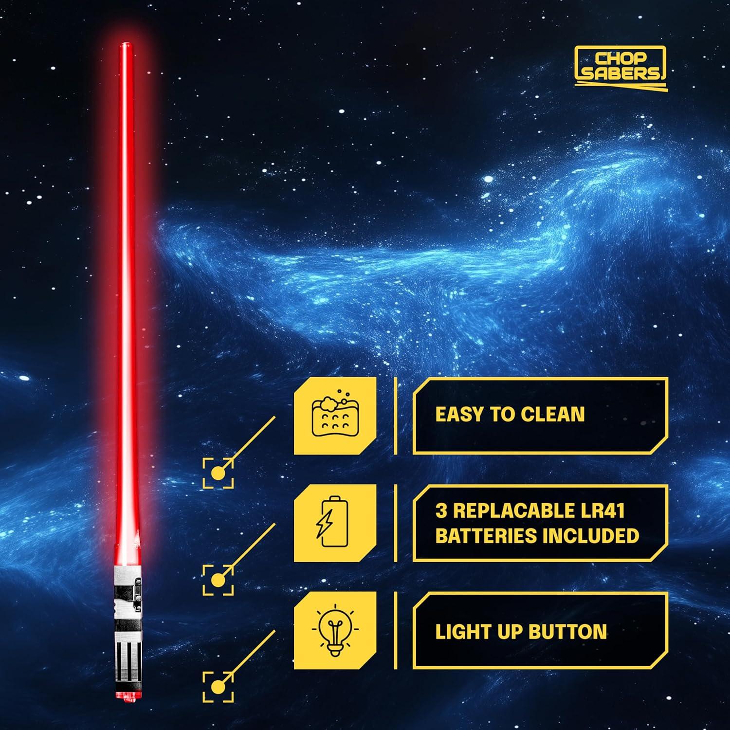 Palillos de Luz LED ChopSabers Rojo 1 Par Divertidos