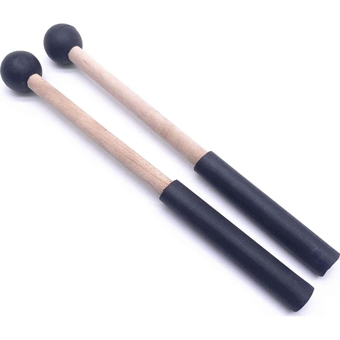 Palos de Percusión Jiayouy 21.59 cm Cabeza de Goma Negro