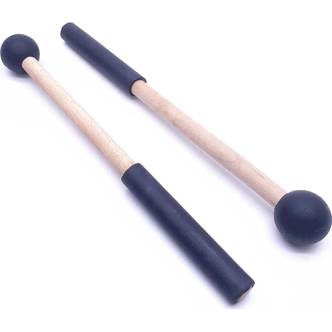 Palos de Percusión Jiayouy 21.59 cm Cabeza de Goma Negro