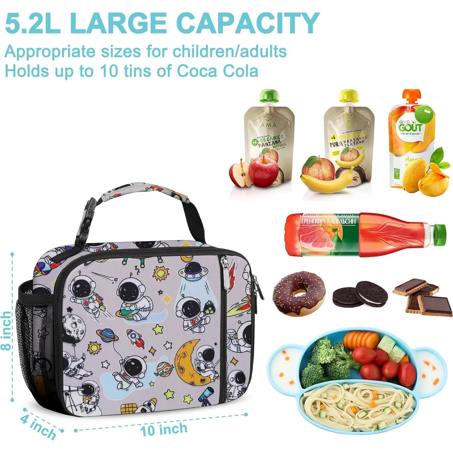 Caja de Almuerzo Aislada esouler Astronauta 25.4x10.2x20.3 cm