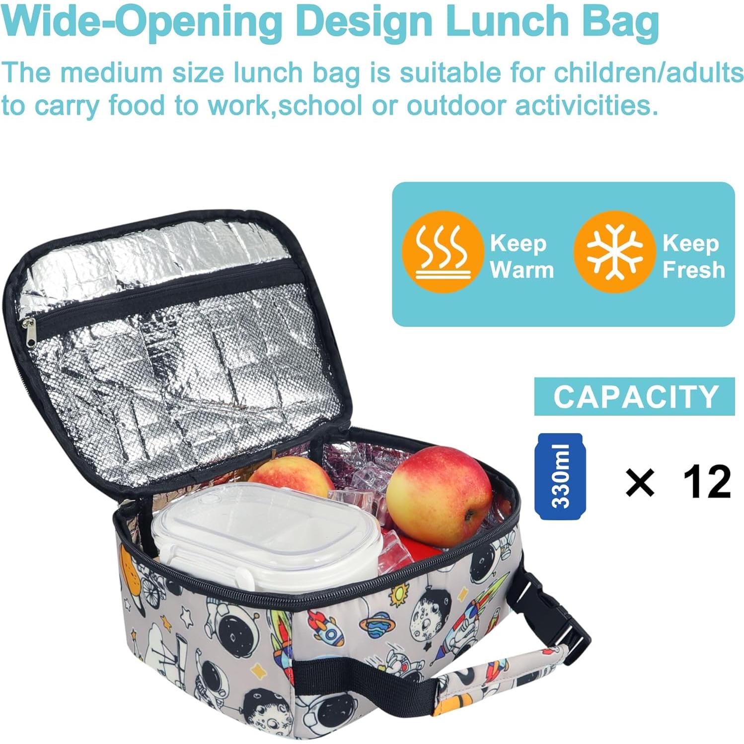 Caja de Almuerzo Aislada esouler Astronauta 25.4x10.2x20.3 cm