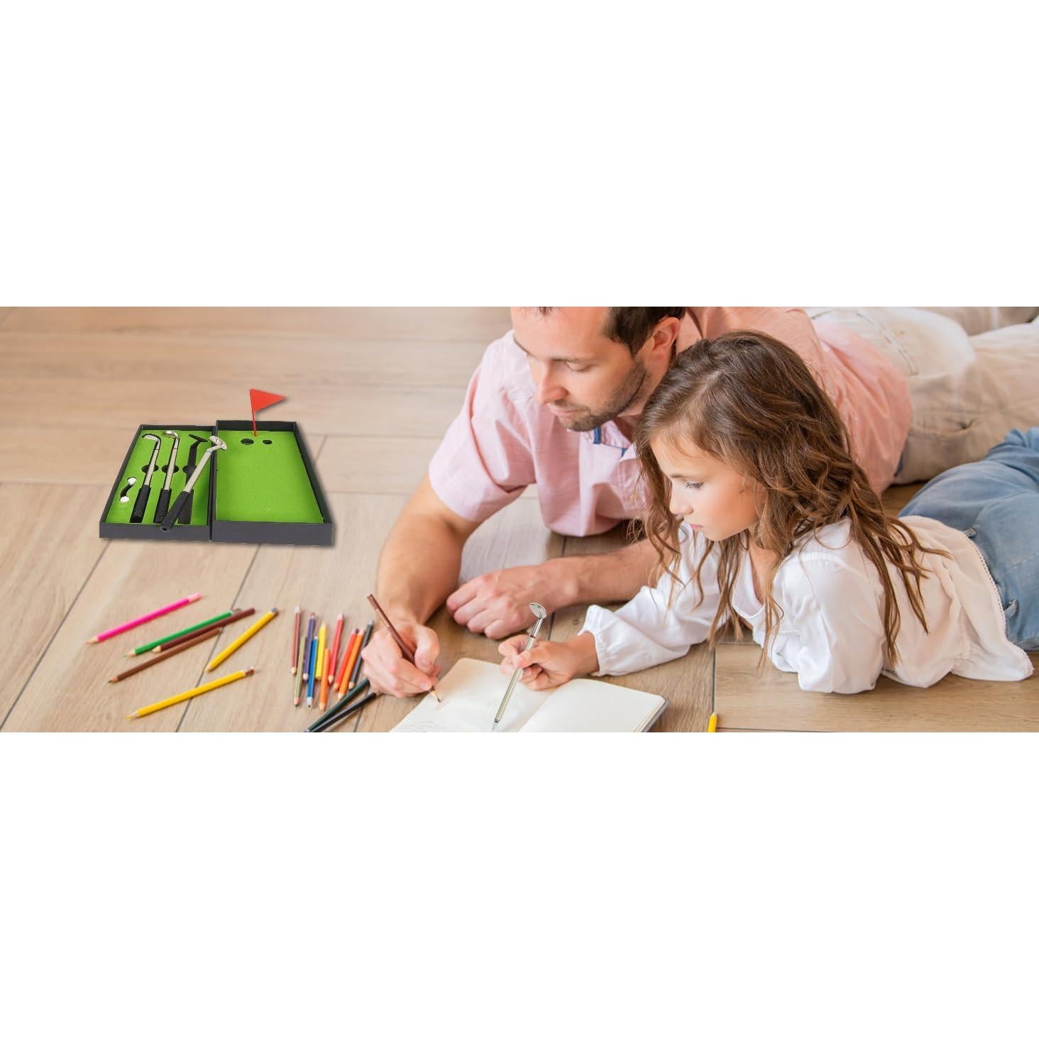 Juego de Mini Golf Bolígrafos 3 Colores - Regalo Divertido