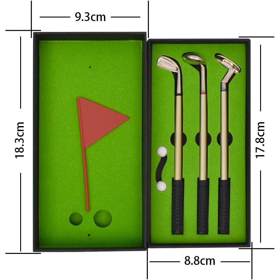 Juego de Mini Golf Bolígrafos 3 Colores - Regalo Divertido