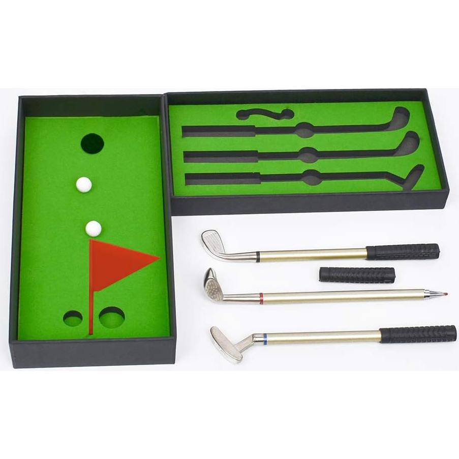 Juego de Mini Golf Bolígrafos 3 Colores - Regalo Divertido