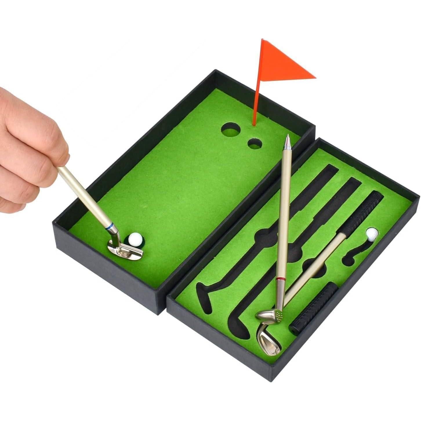 Juego de Mini Golf Bolígrafos 3 Colores - Regalo Divertido