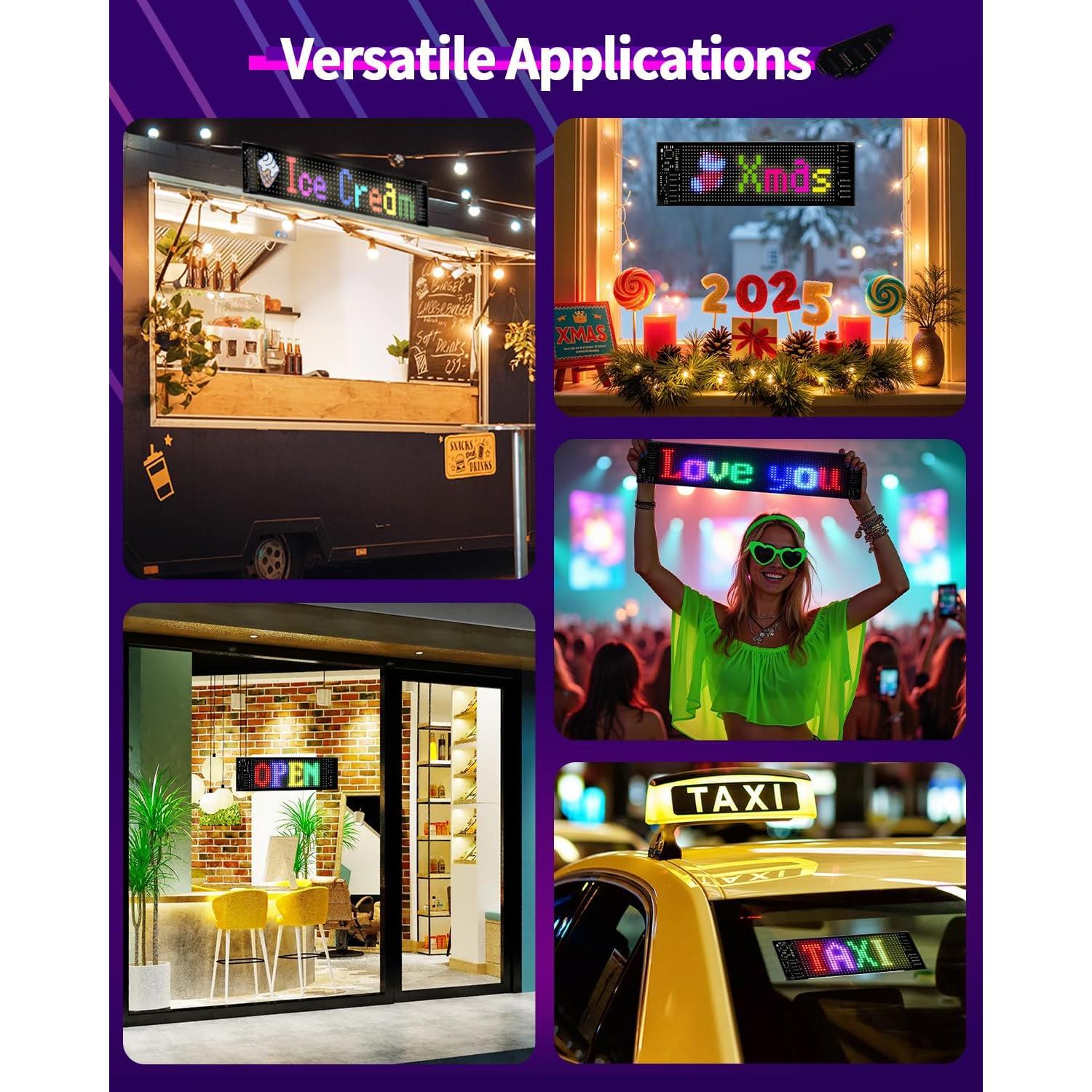 Cartel LED Publicitario SUNLINKCO 20x18 cm Control APP