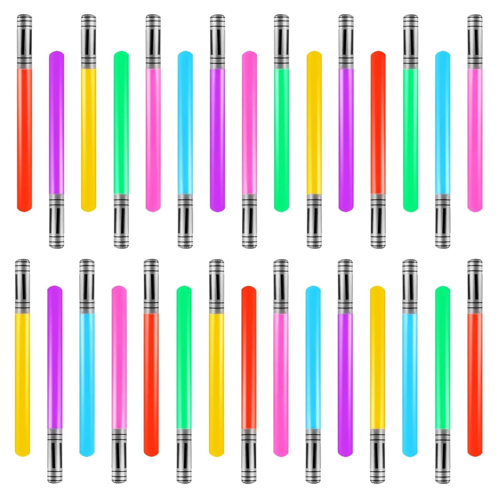 30 Piezas Sable de Luz Inflable Cotiny 100 cm 6 Colores