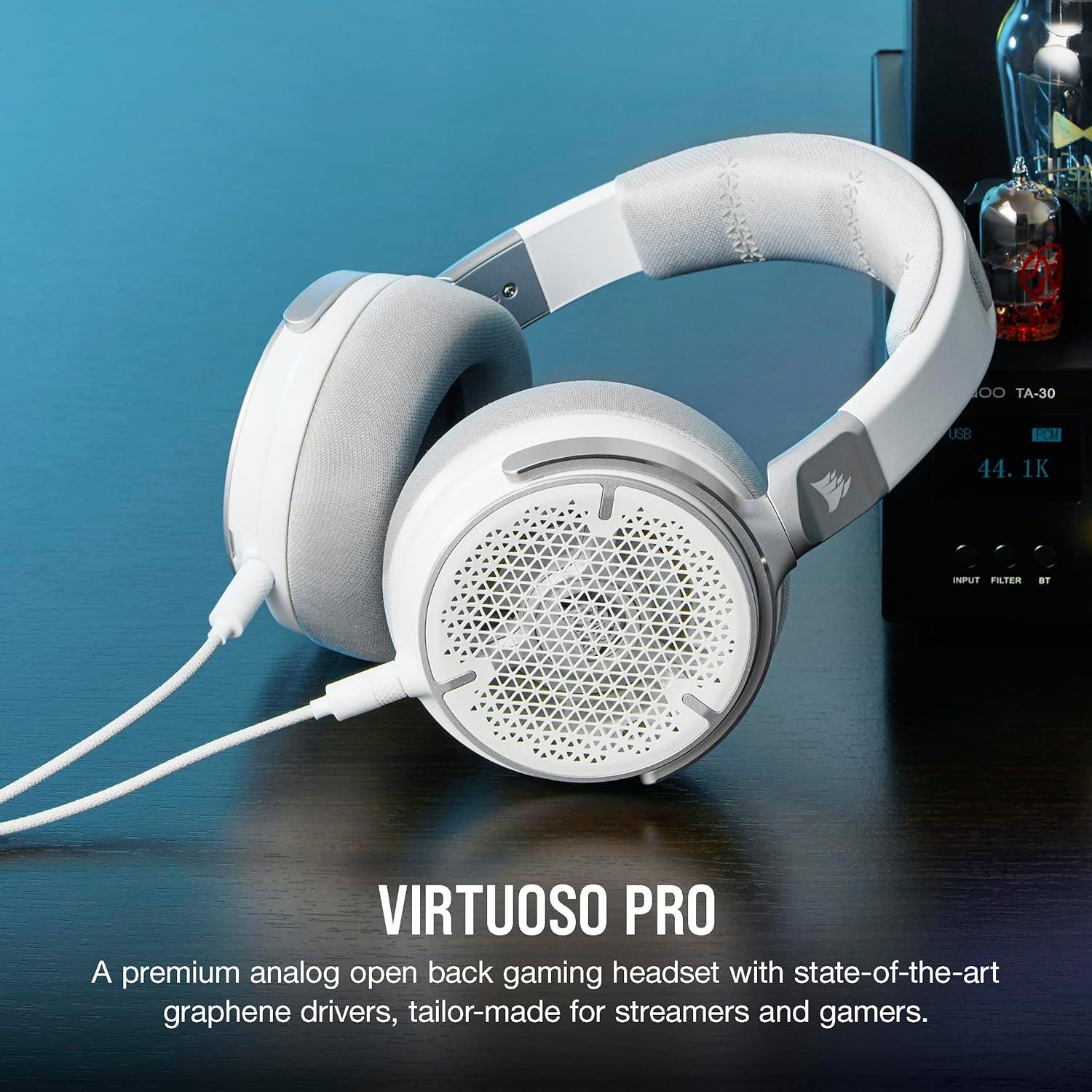 Auriculares Gaming Corsair VIRTUOSO PRO Abiertos 50mm Blanco