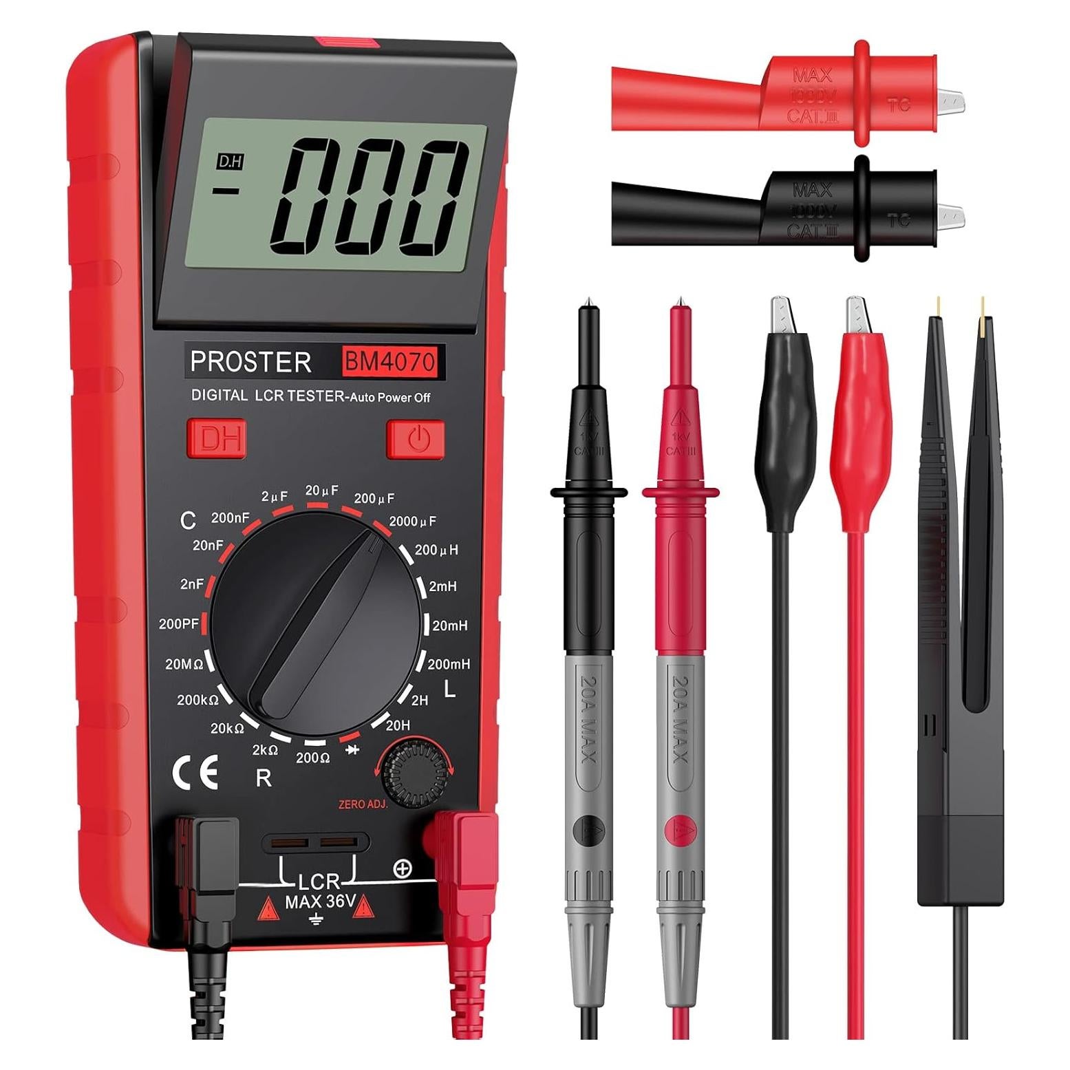 Medidor LCR Proster 43433472065706 - Multímetro Digital Preciso