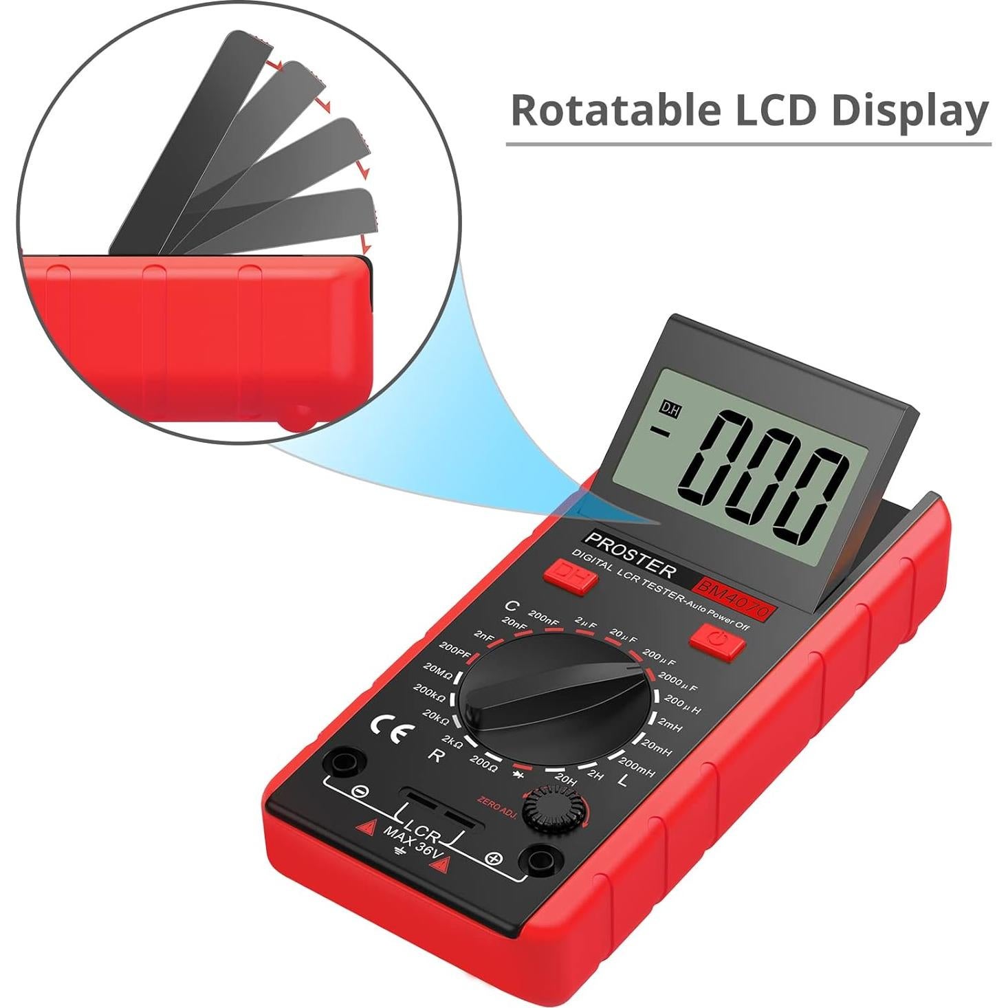 Medidor LCR Proster 43433472065706 - Multímetro Digital Preciso