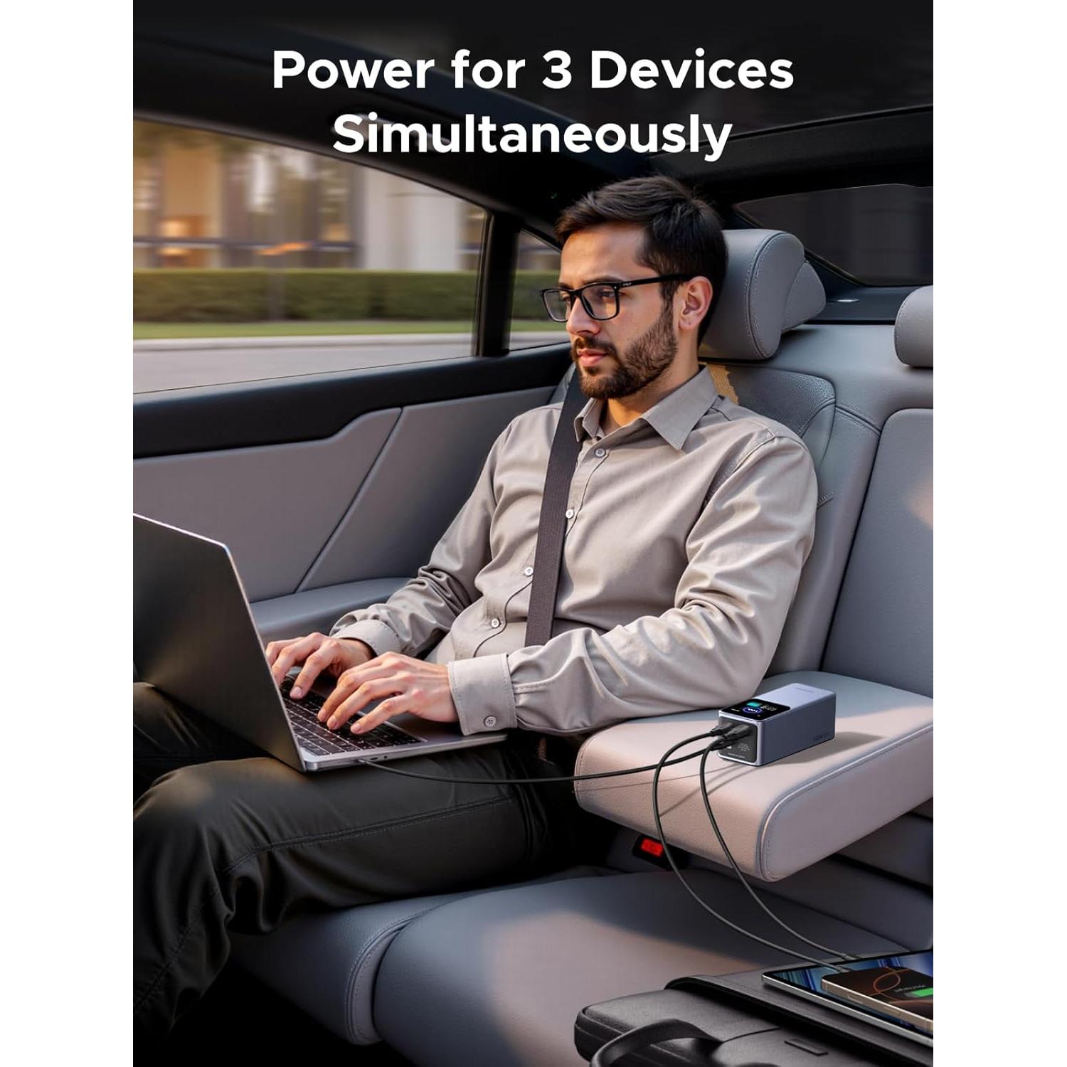 Power Bank UGREEN 20000mAh 130W Carga Rápida Pantalla TFT