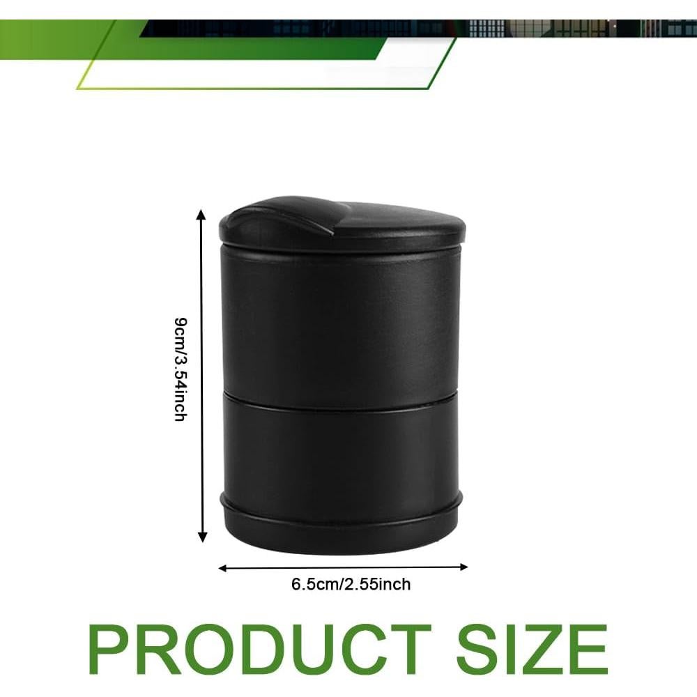 Cenicero de coche PACLVIO con tapa, portátil y desmontable