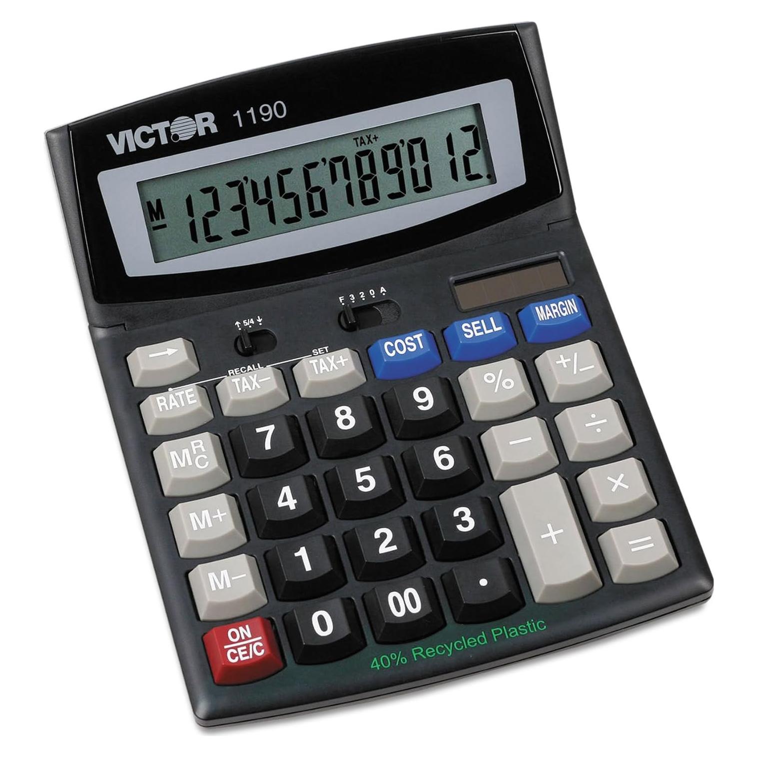 Calculadora de Escritorio VICTOR 1190 LCD 12 Dígitos