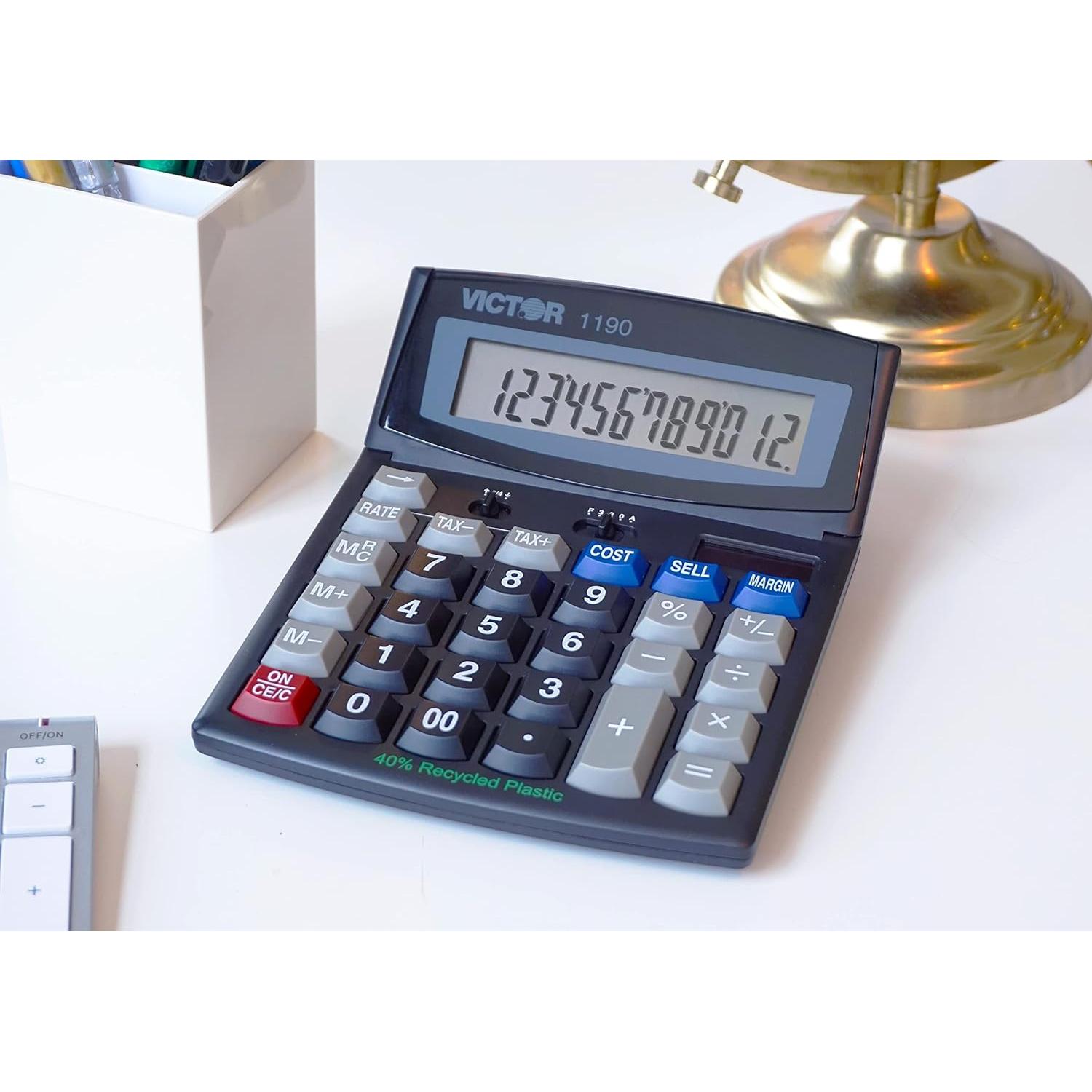 Calculadora de Escritorio VICTOR 1190 LCD 12 Dígitos