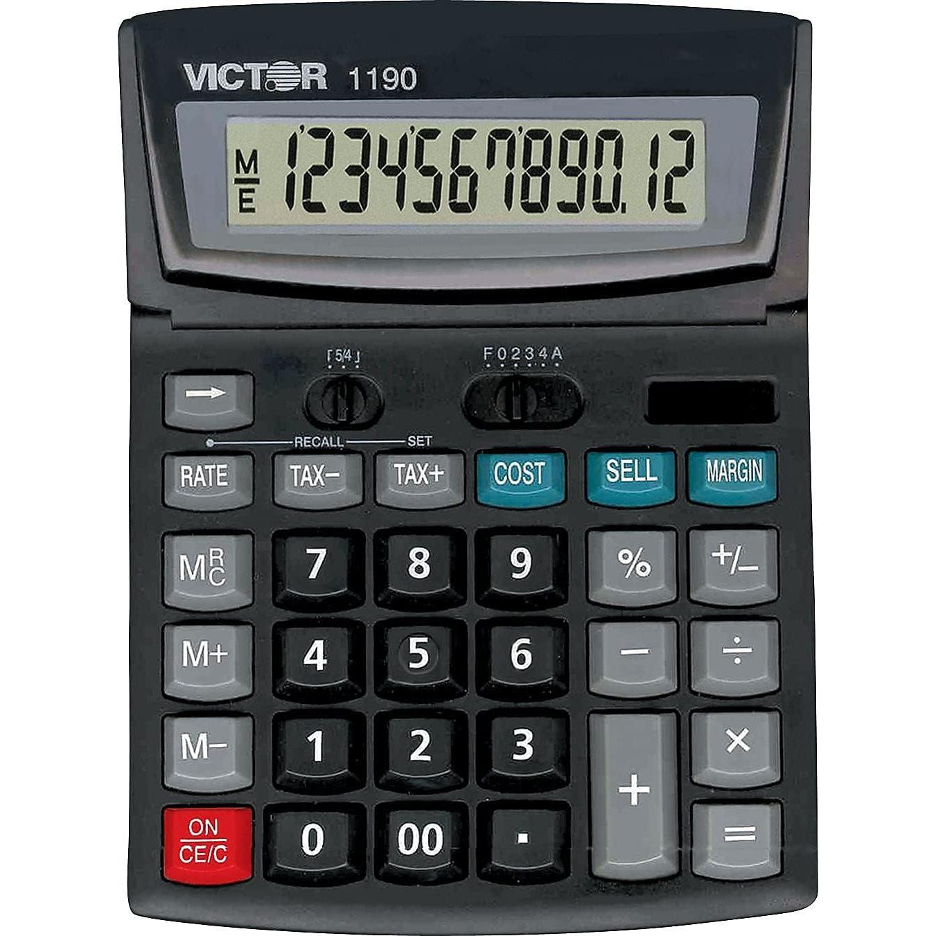 Calculadora de Escritorio VICTOR 1190 LCD 12 Dígitos