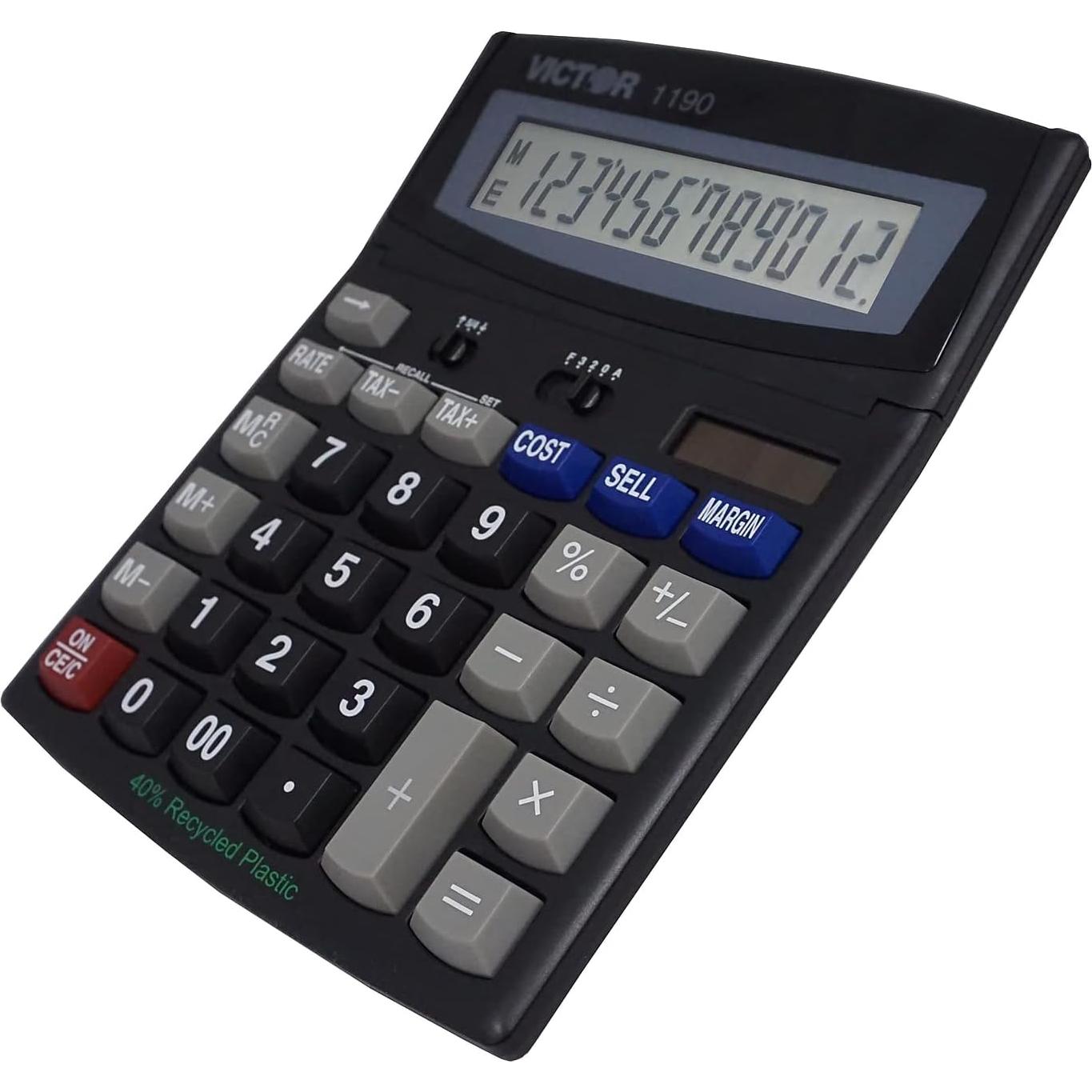 Calculadora de Escritorio VICTOR 1190 LCD 12 Dígitos