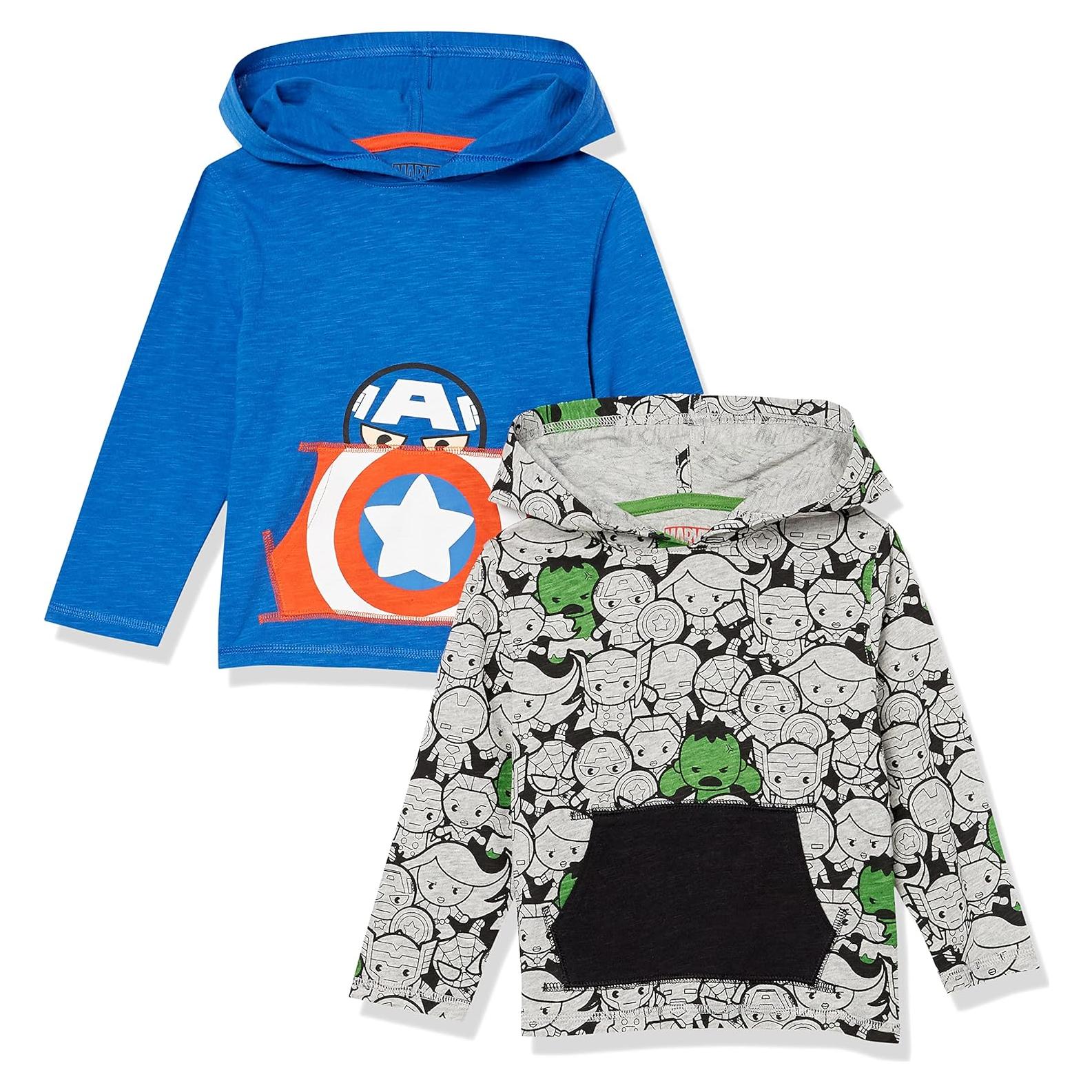 Camisetas de Manga Larga con Capucha Amazon Essentials Niños - Marvel