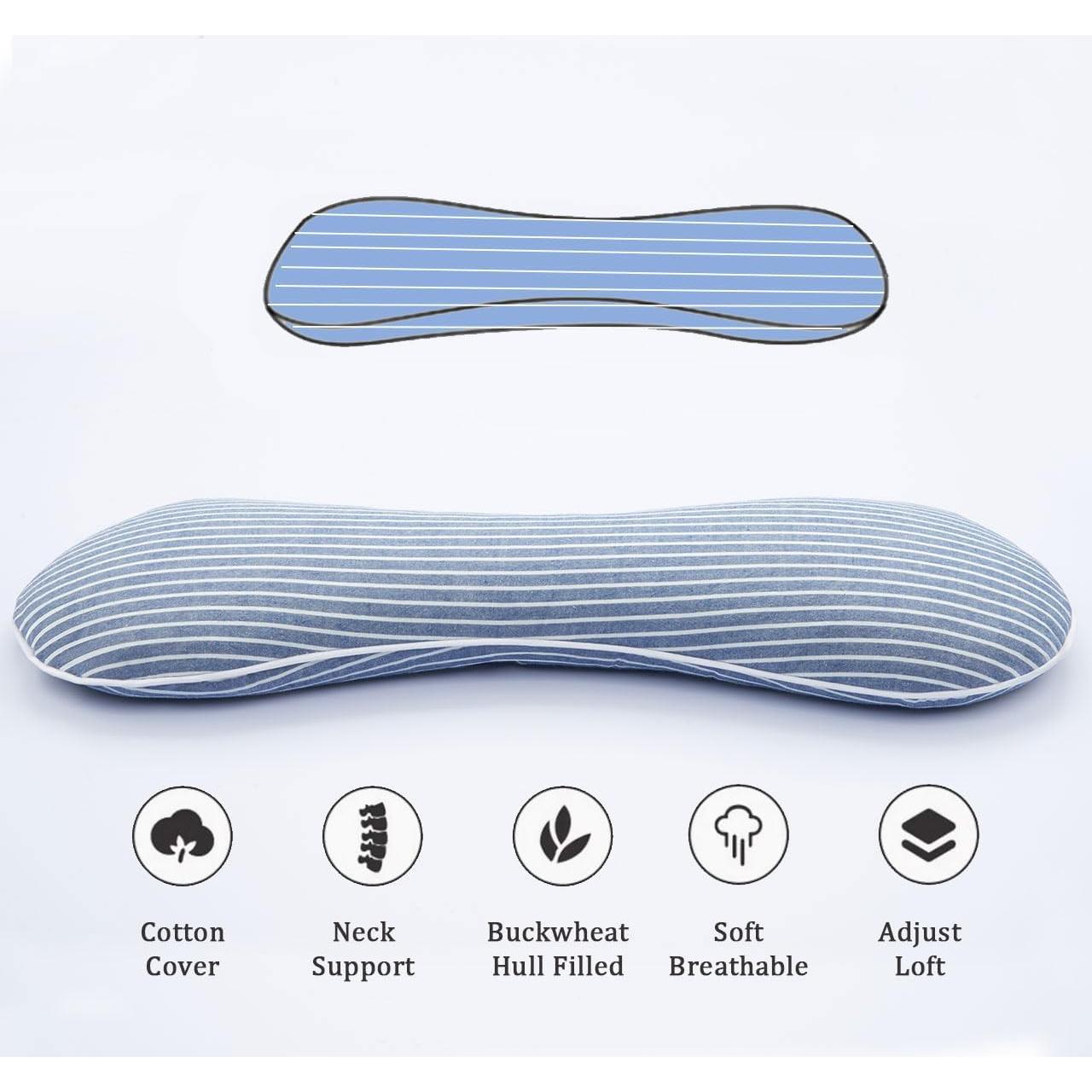 Almohada Cervical Ajustable EDMILE Trigo Sarraceno 50.8x20.3cm