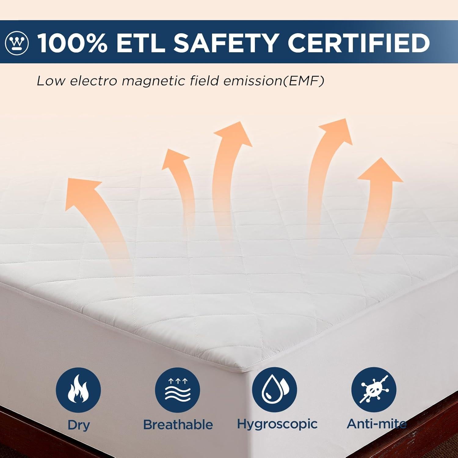 Almohadilla Térmica Queen Size Westinghouse 10 Niveles Calor