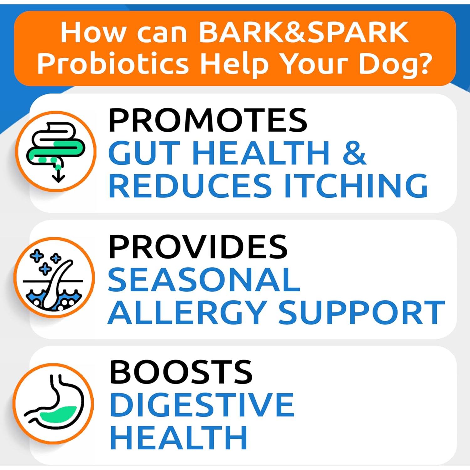 Probioticos para Perros Bark&Spark 240Ct Tocino Salud Digestiva