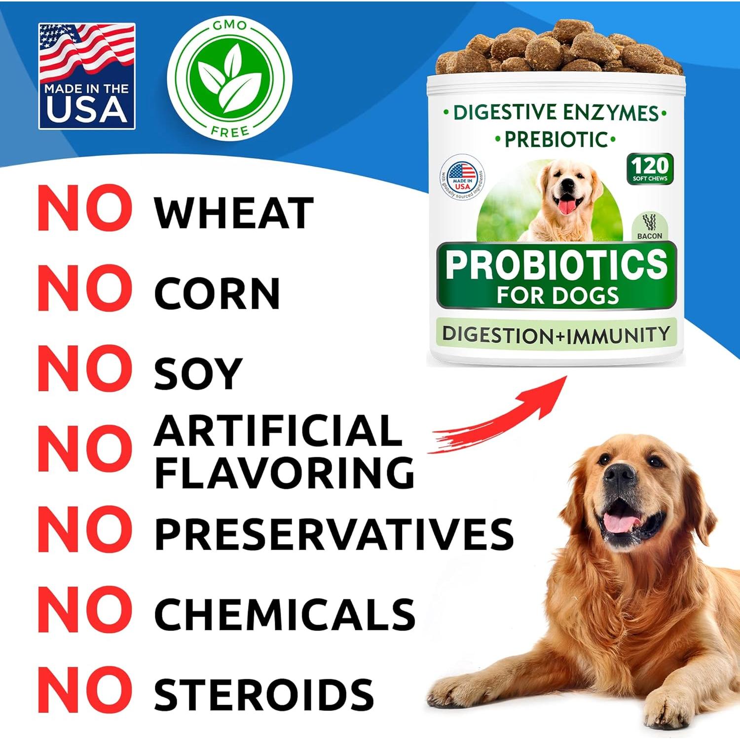 Probioticos para Perros Bark&Spark 240Ct Tocino Salud Digestiva