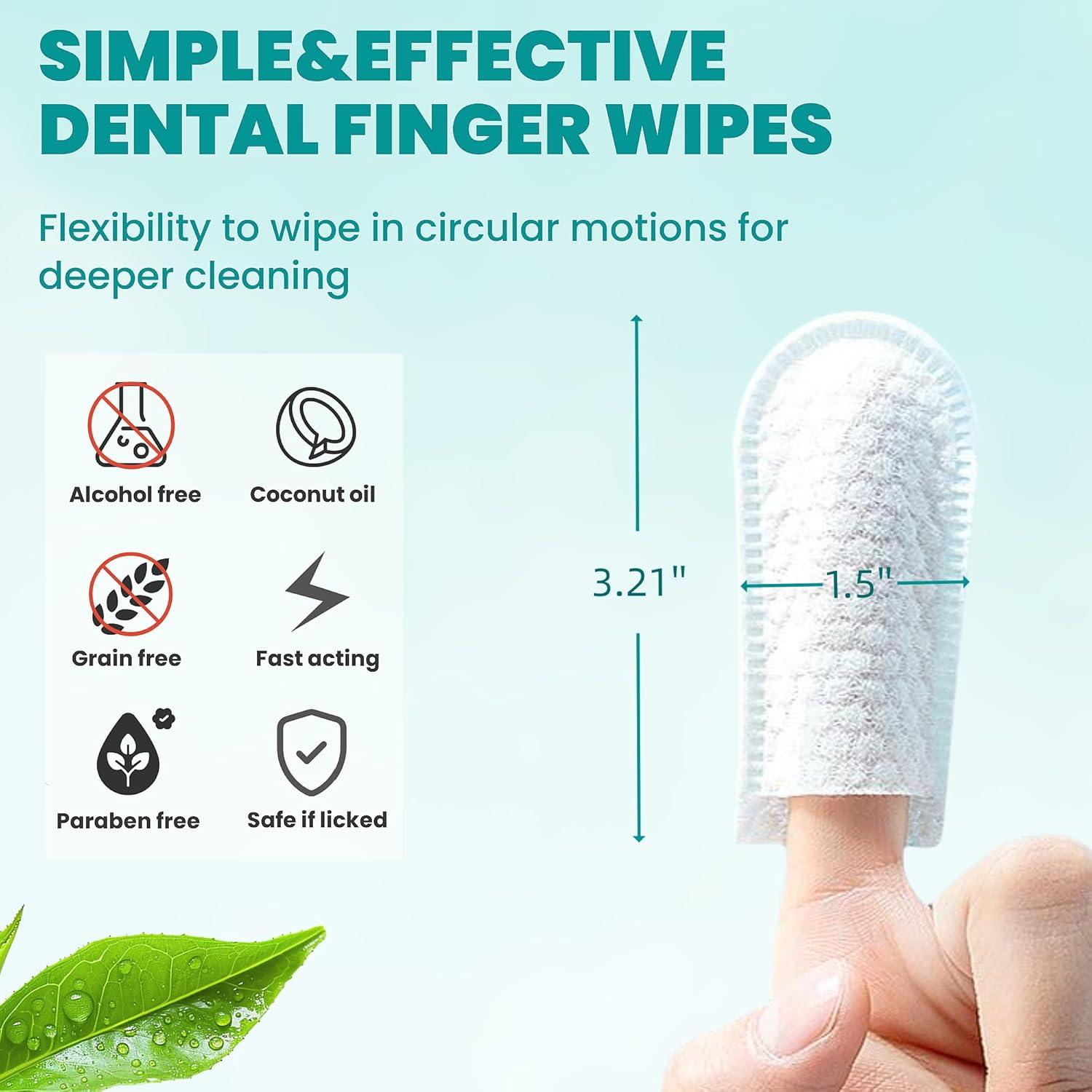 Toallitas Dentales para Mascotas MEDUWEDU 120 Unidades Coco