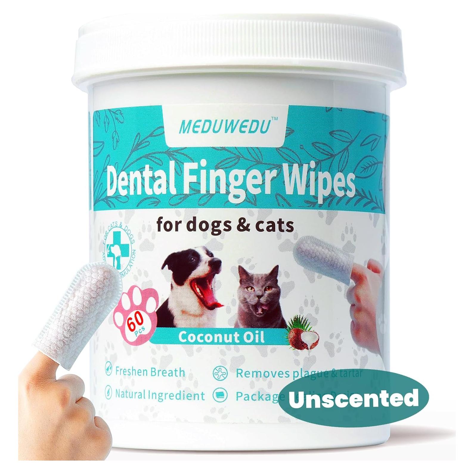 Toallitas Dentales para Dedos MEDUWEDU 60 Piezas Sin Fragancia