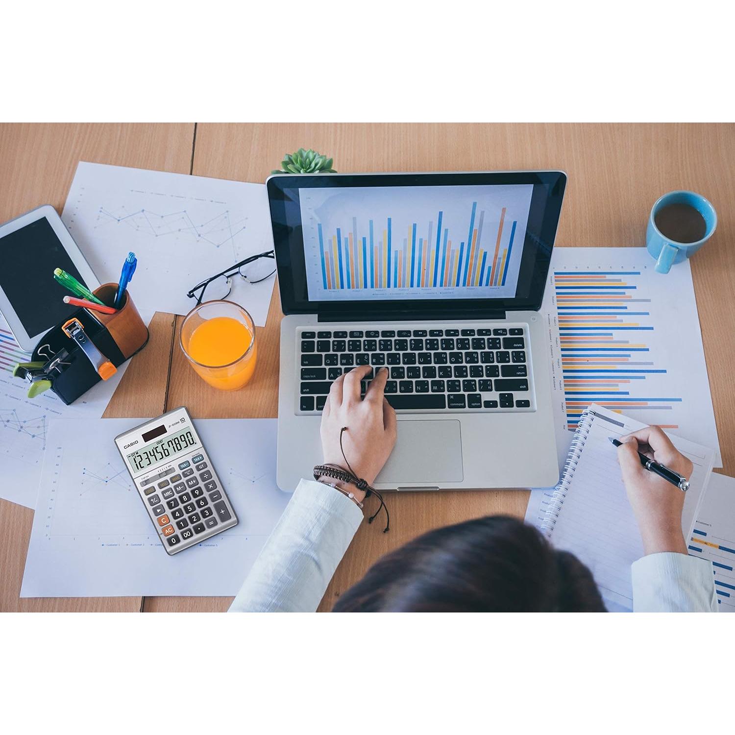 Calculadora Casio JF-100BM Multicolor 10 Dígitos Solar