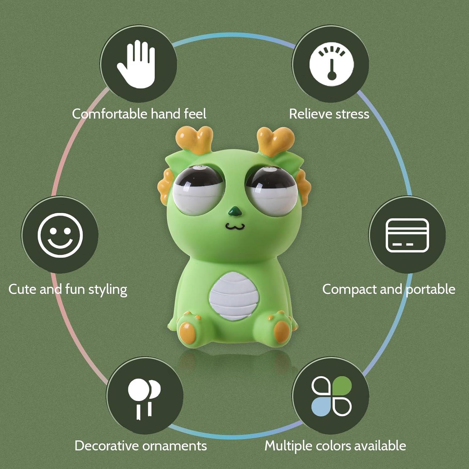 Juguete Antiestrés Dragón Squeeze JH-0311 Azul 10.92 cm