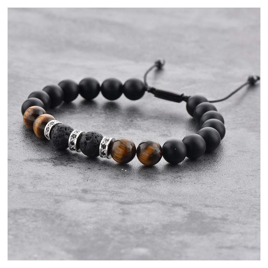 Pulsera Volcánica Mystiqs Difusor Aceite Esencial Unisex