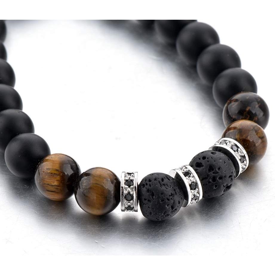 Pulsera Volcánica Mystiqs Difusor Aceite Esencial Unisex