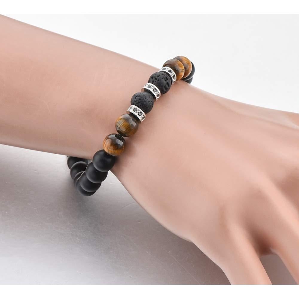 Pulsera Volcánica Mystiqs Difusor Aceite Esencial Unisex