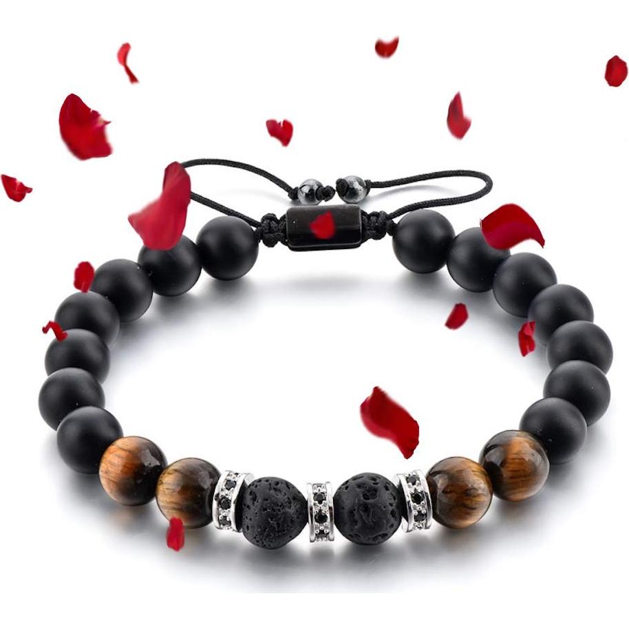 Pulsera Volcánica Mystiqs Difusor Aceite Esencial Unisex