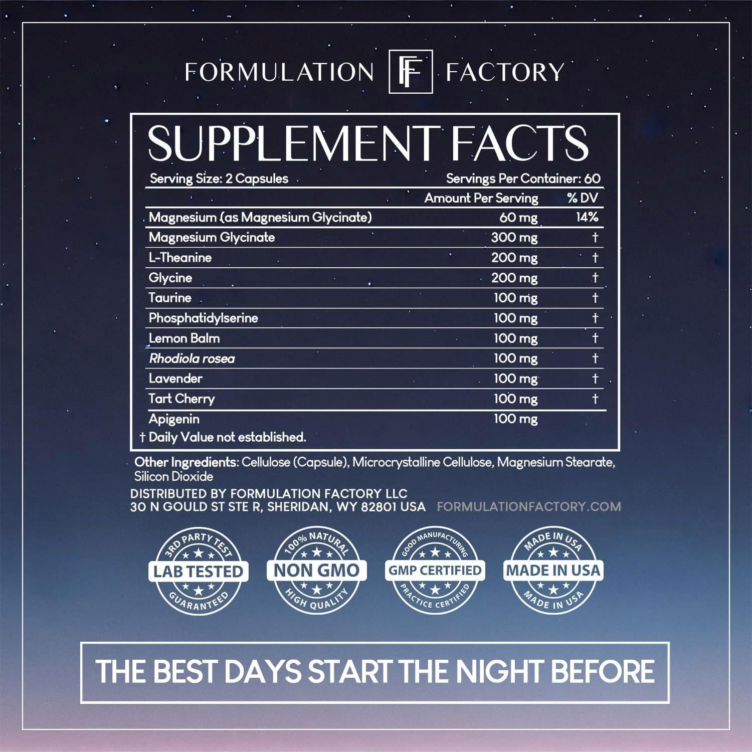 Suplemento para Dormir La Noche Antes 120 Cápsulas