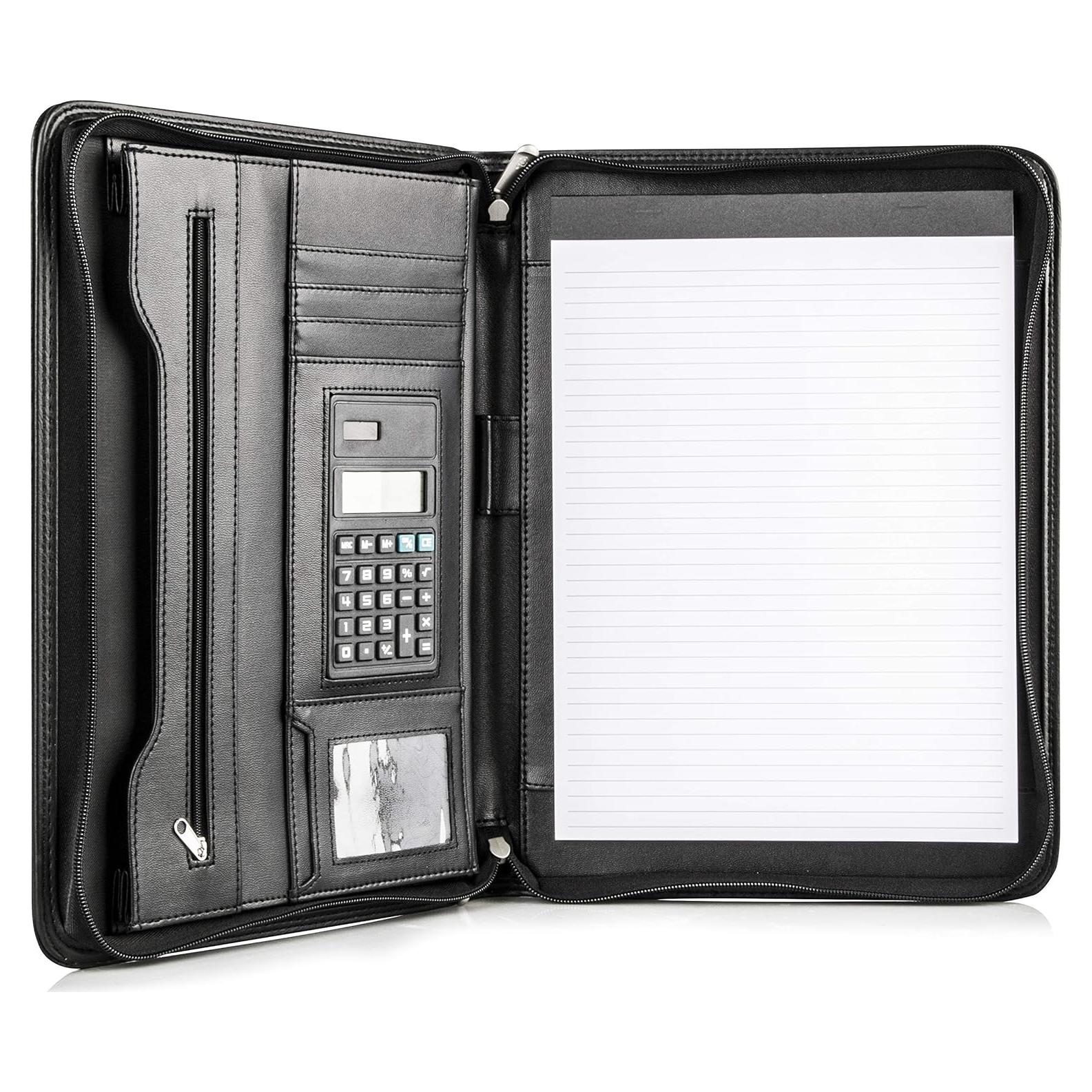 Cartera de Negocios Cossini Cuero Vegano Negro 25.5x34.5cm