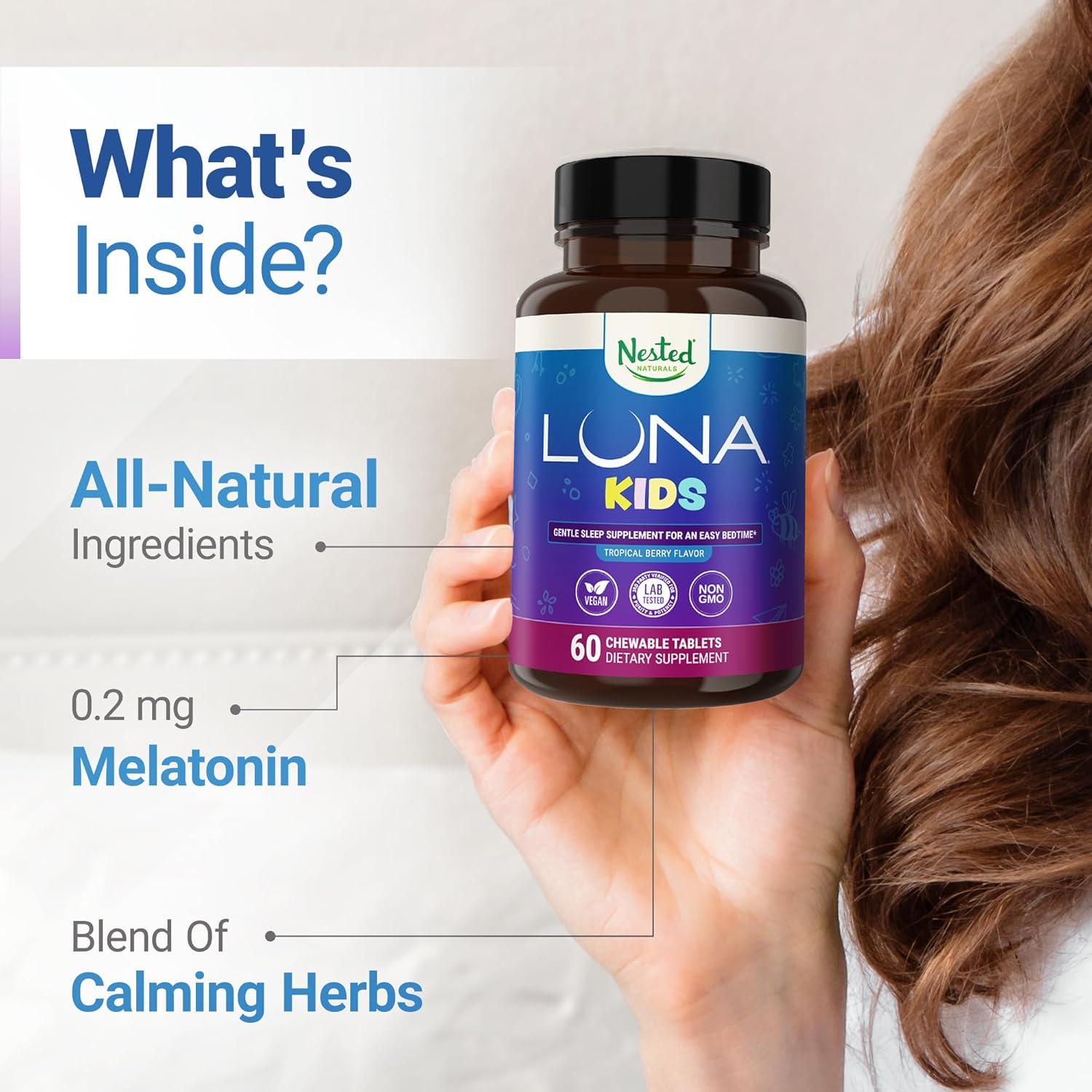 Luna Niños Suplemento Natural para Sueño 120 Tabletas