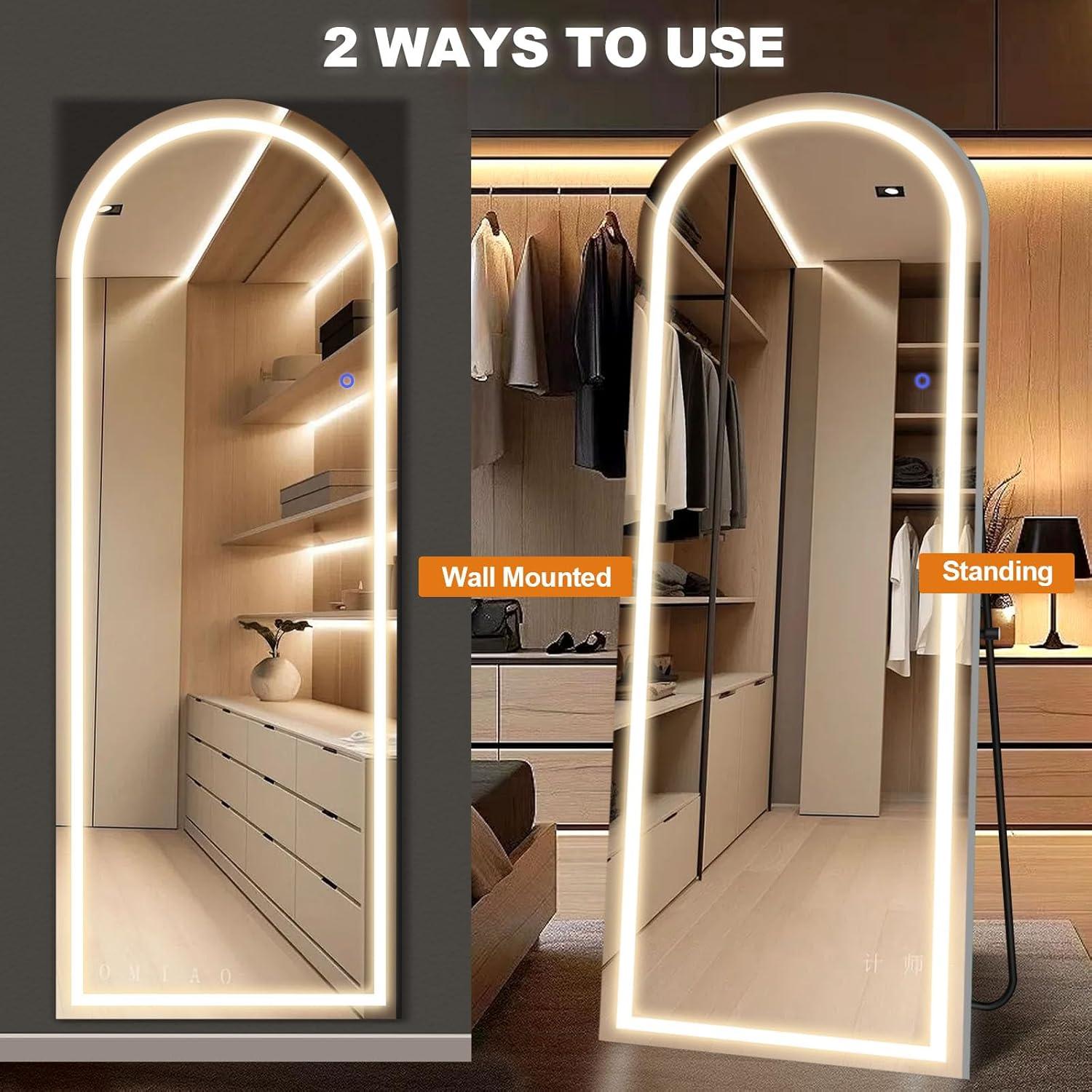 Espejo de Cuerpo Entero FURNIinspire 160x50 cm LED Regulable