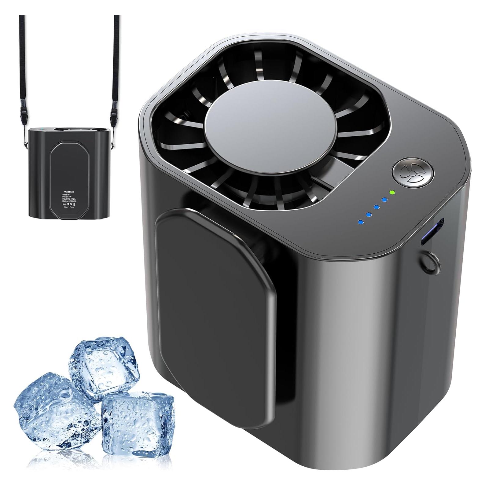 Ventilador Portátil de Clip Chrimeflame B1 Negro 10000RPM