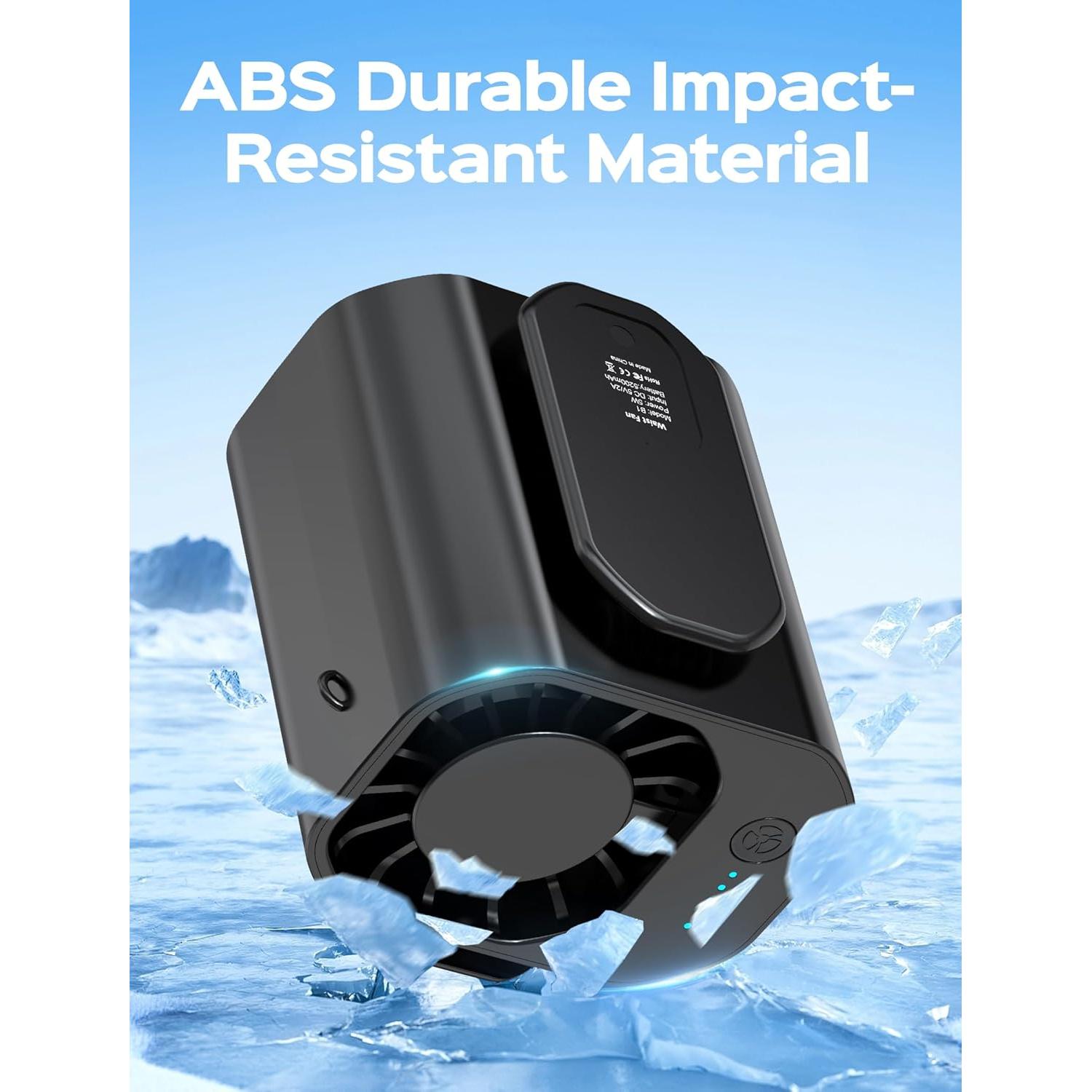 Ventilador Portátil de Clip Chrimeflame B1 Negro 10000RPM