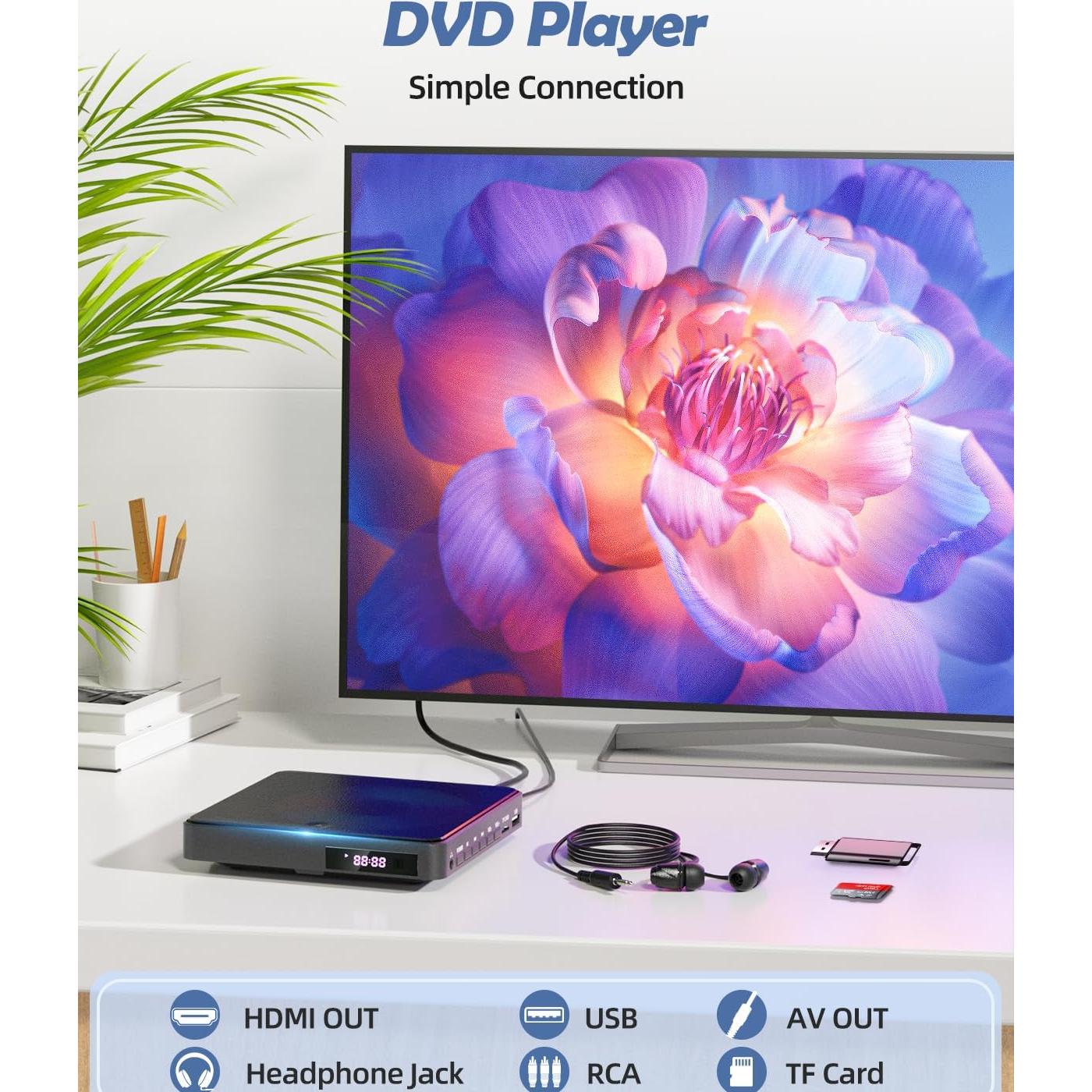 Reproductor de DVD Arafuna Mini HD 1080P Libre de Región