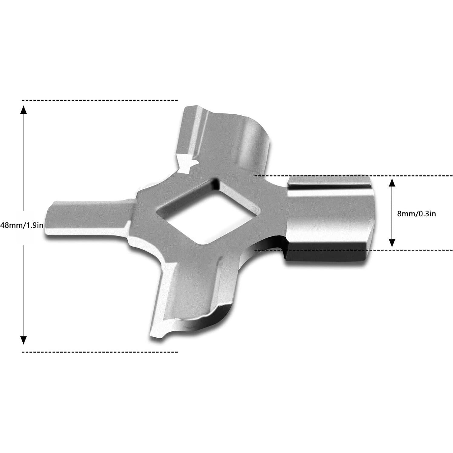 Antree Stainless Steel Meat Grinder Grinding Blades for Stand Mixer and Meat Grinder Attachment, 2 sharp blades