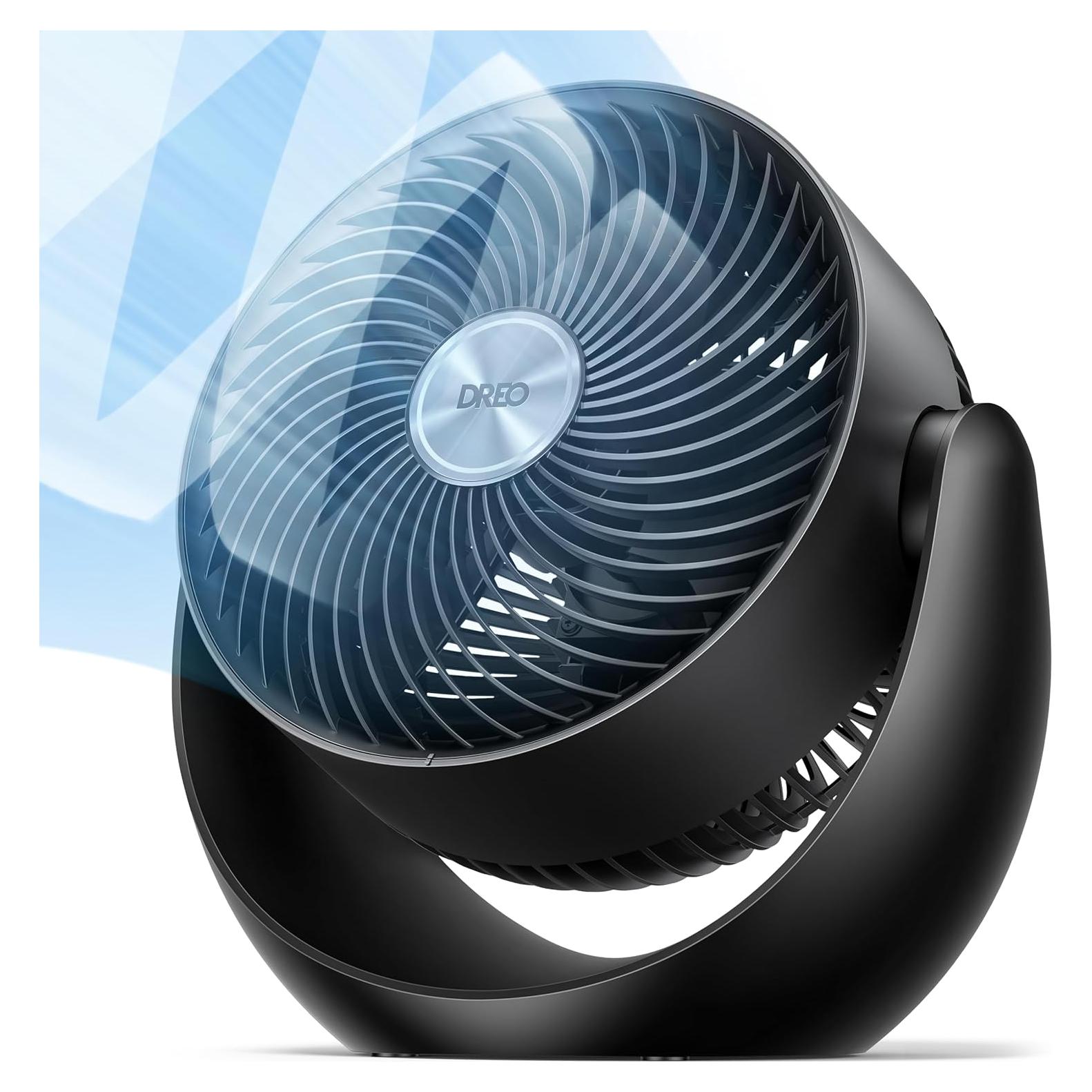 Ventilador de Mesa Dreo DR-HAF007 Negro, 30.48cm, 3 Velocidades, Silencioso 28dB