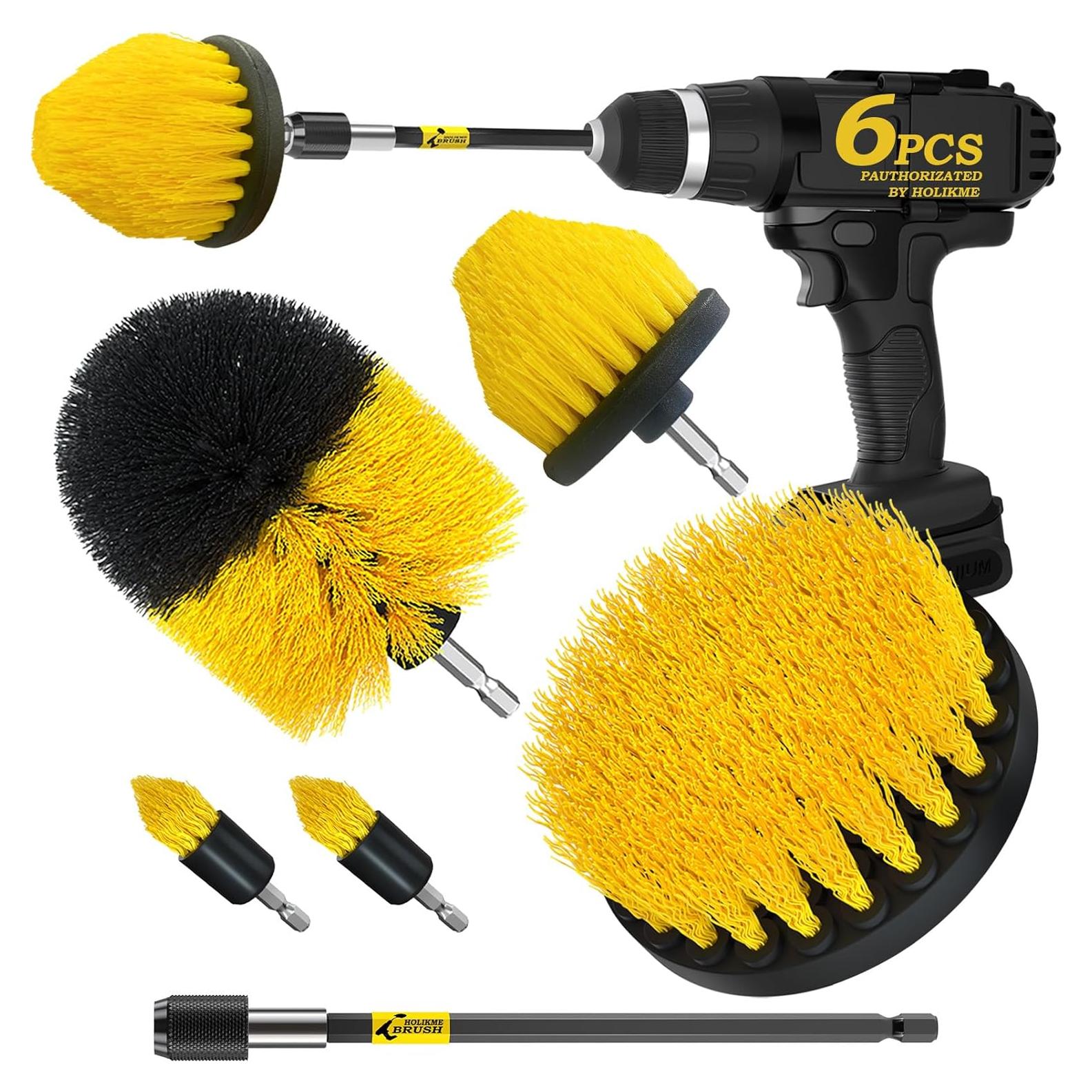 Holikme 6 Cepillos de Taladro para Limpieza de Superficies