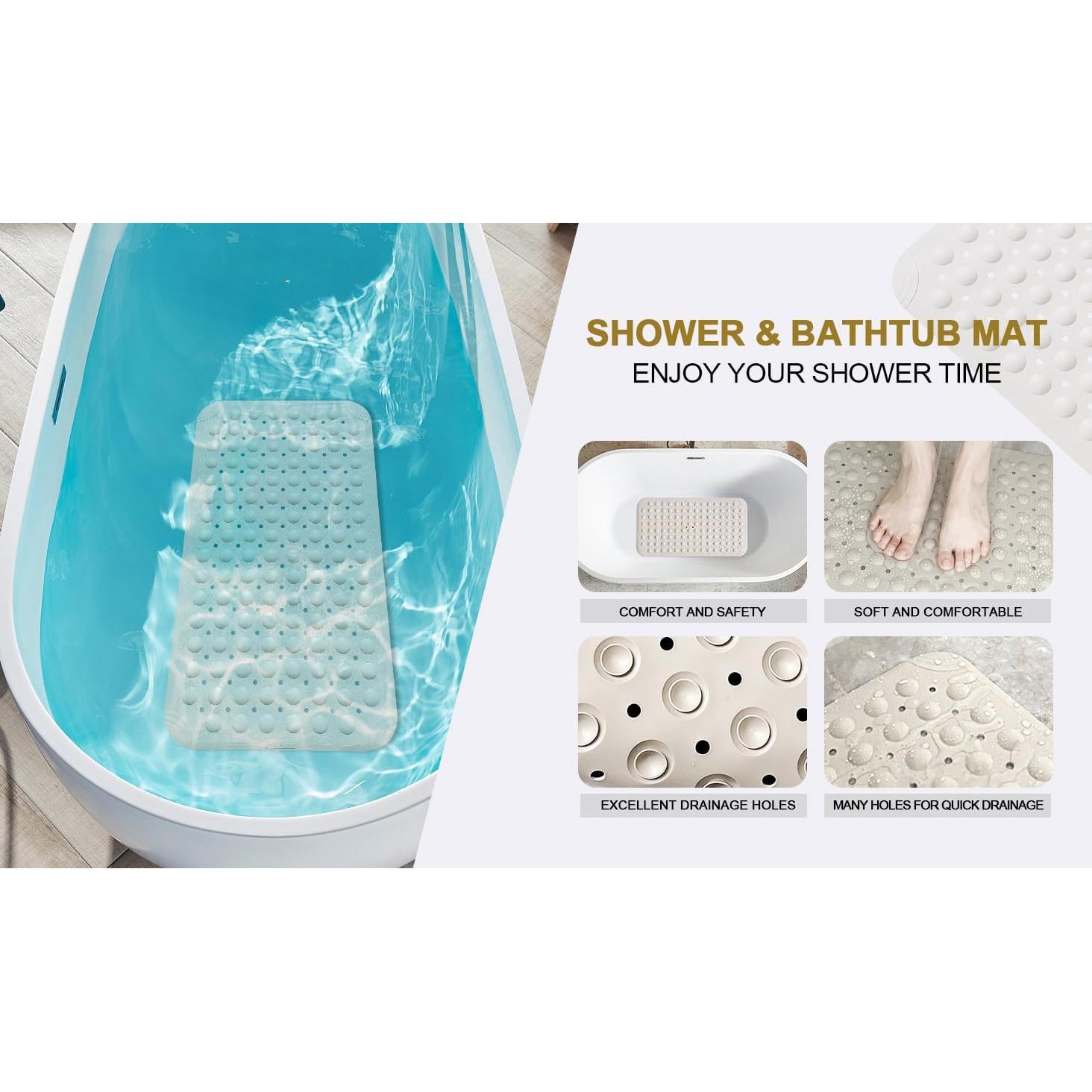 Alfombrilla Antideslizante Beige WarmSnow 69.9x38.1 cm TPE