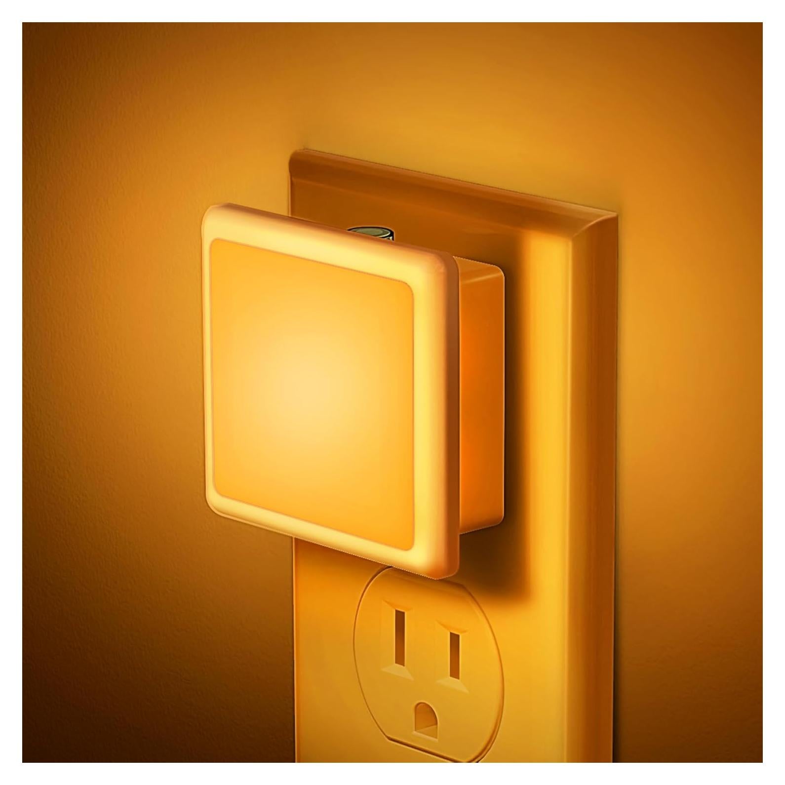 Luces Nocturnas LED JandCase Ámbar 2 Piezas 40 Lúmenes