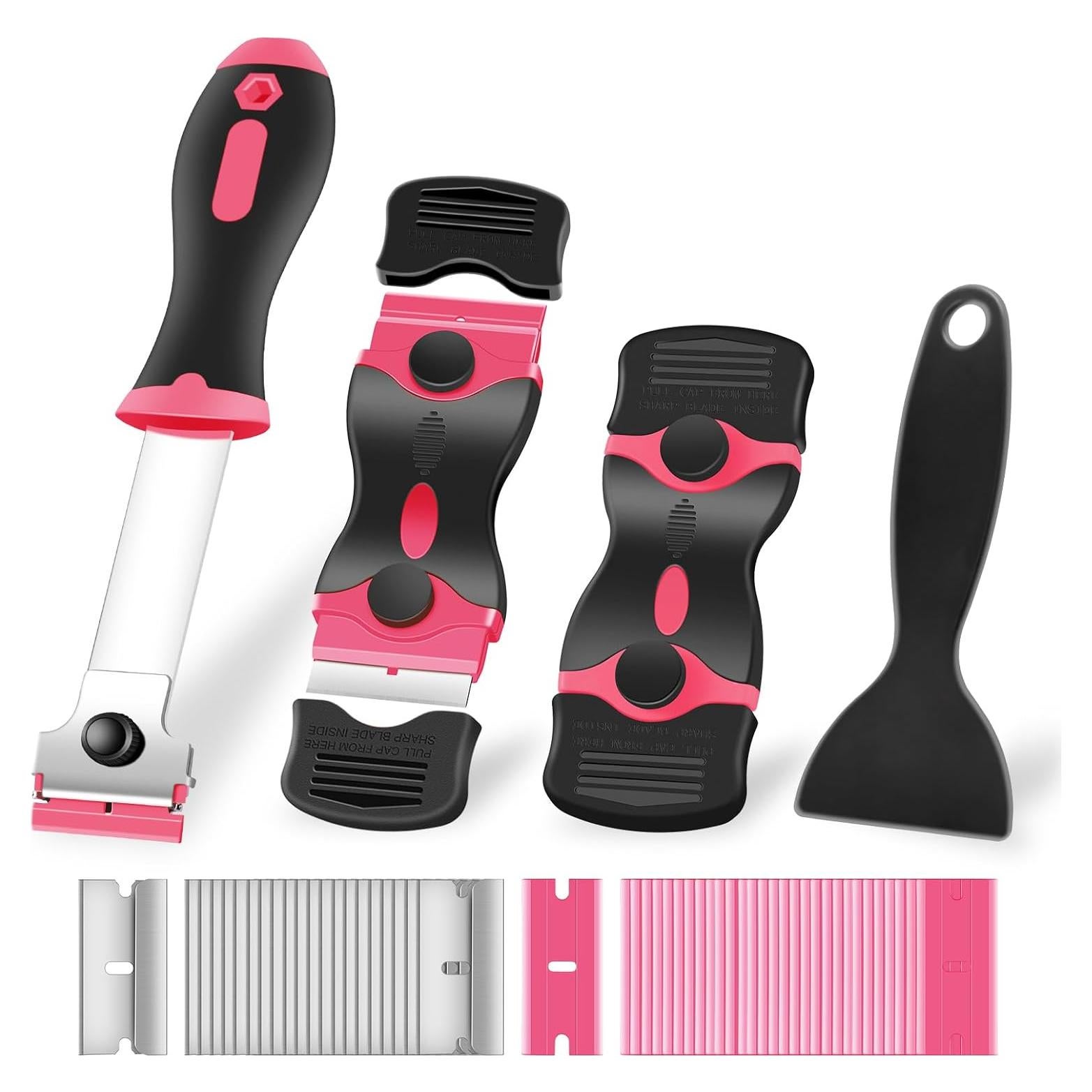 Conjunto de 4 Raspadores de Cuchilla NECAMOCU con 50 Cuchillas