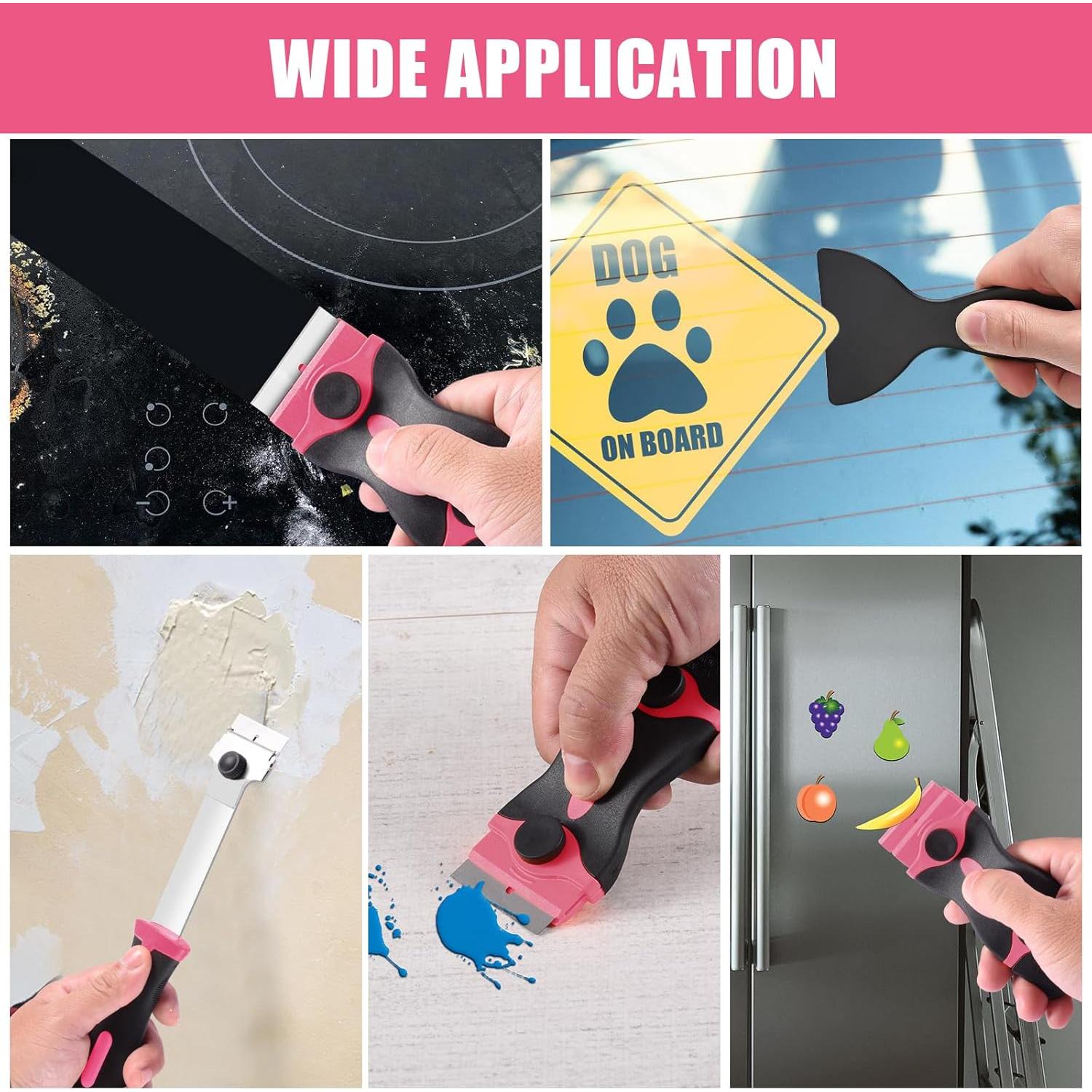 Conjunto de 4 Raspadores de Cuchilla NECAMOCU con 50 Cuchillas