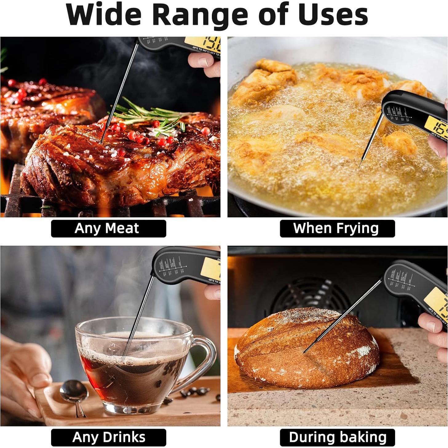 Termómetro Digital de Carne SETONIA Plegable IPX7 300°C