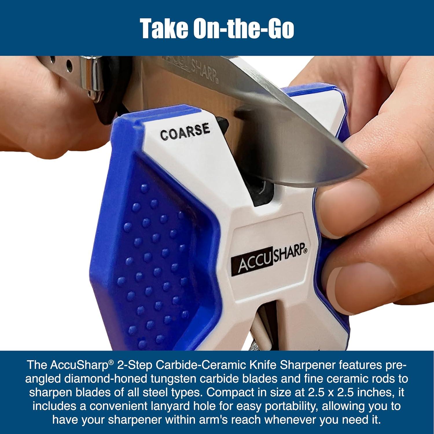 Afilador de cuchillos AccuSharp 2 etapas portátil 45g